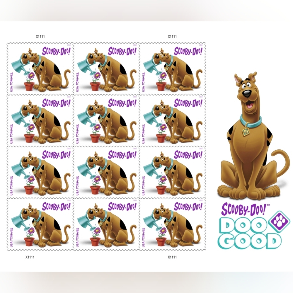 60 USPS Scooby Doo Good Mail Forever Stamps Great Dane Cartoon Shaggy Velma Fred